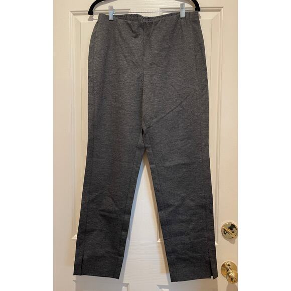 J. Jill Ponte Slim Leg Charcoal Heather Casual Pants Size Medium NWT Stretchy - Picture 1 of 10
